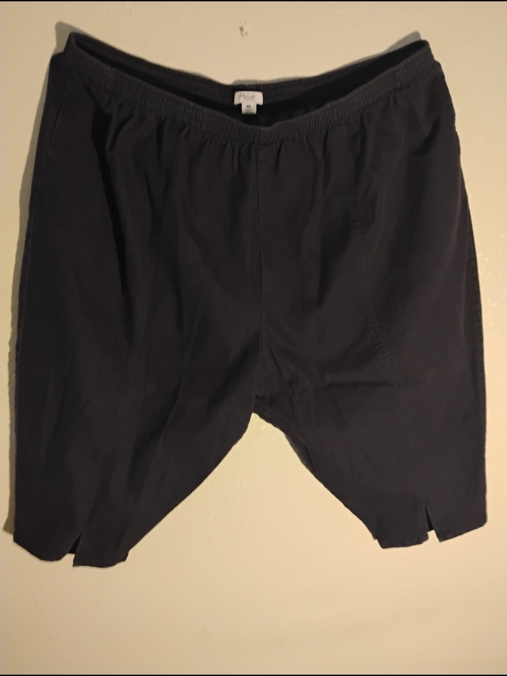 Navy Elastic Waist Shorts